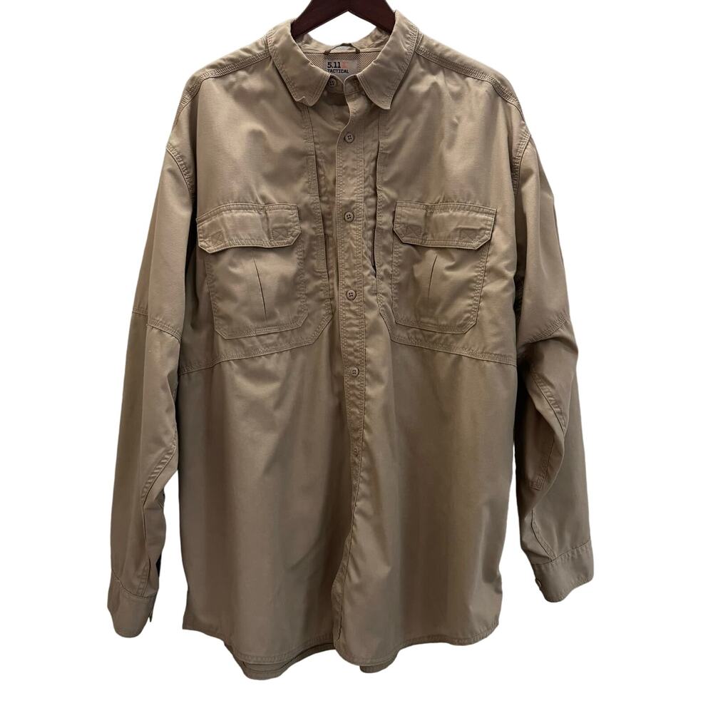 5.11 Men's Tactical Professional Long Sleeve Shirt Tan 2XL